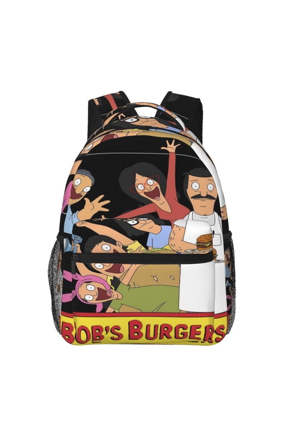 Cartoon Bob's Burgers Backpack Toddler Backpac 15.7" Cute Travel Bag Funny Lightweight Backpack