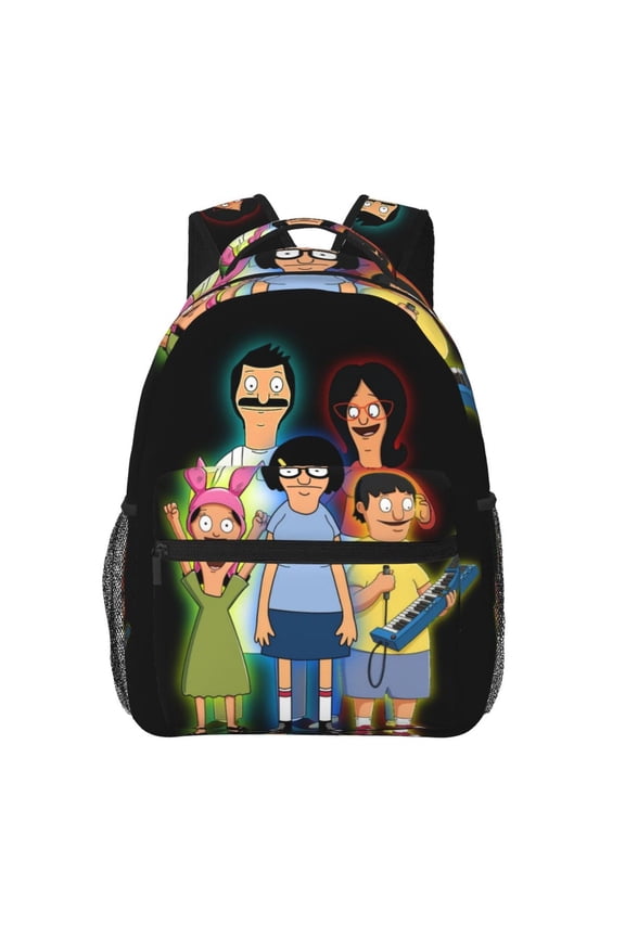 Cartoon Bob's Burgers Backpack Toddler Backpac 15.7" Cute Travel Bag Funny Lightweight Backpack
