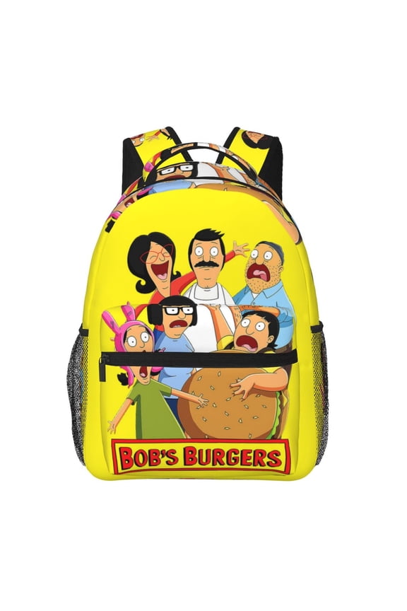 Cartoon Bob's Burgers Backpack Toddler Backpac 15.7" Cute Travel Bag Funny Lightweight Backpack