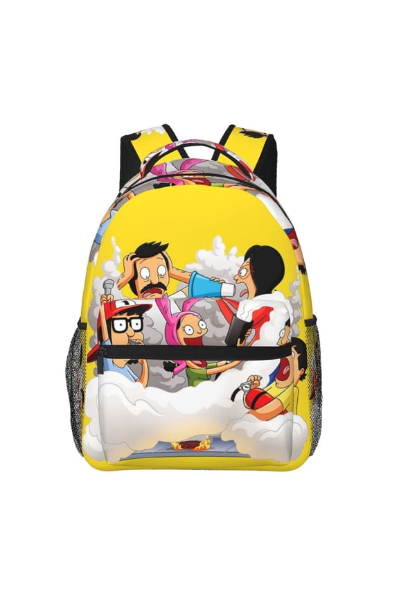 Cartoon Bob's Burgers Backpack Toddler Backpac 15.7" Cute Travel Bag Funny Lightweight Backpack