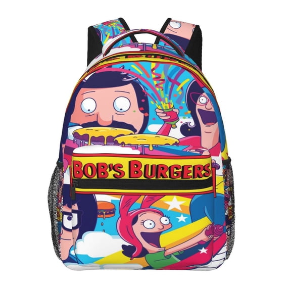 Cartoon Bob's Burgers Backpack Toddler Backpac 15.7" Cute Travel Bag Funny Lightweight Backpack