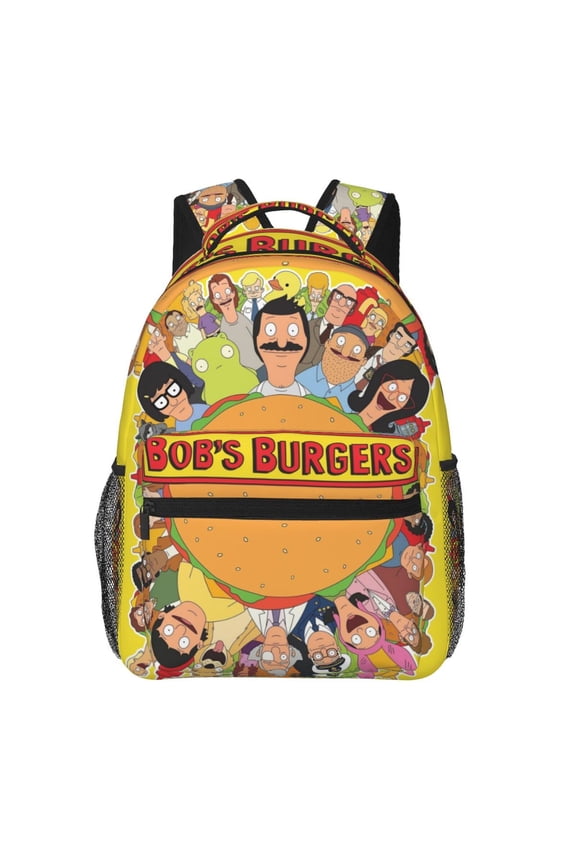 Cartoon Bob's Burgers Backpack Toddler Backpac 15.7" Cute Travel Bag Funny Lightweight Backpack