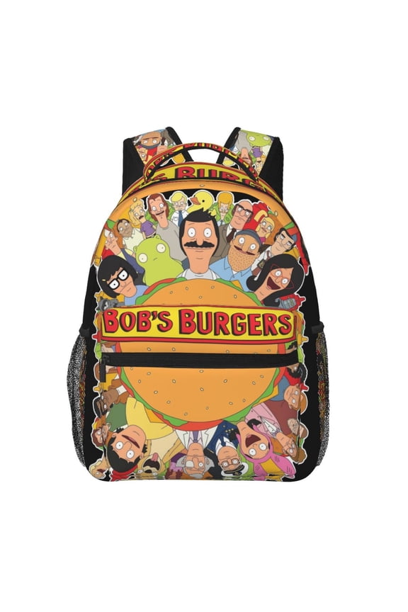 Cartoon Bob's Burgers Backpack Toddler Backpac 15.7" Cute Travel Bag Funny Lightweight Backpack