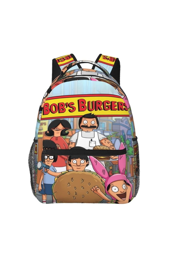 Cartoon Bob's Burgers Backpack Toddler Backpac 15.7" Cute Travel Bag Funny Lightweight Backpack