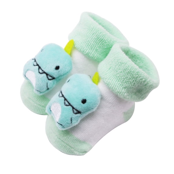 Cartoon Kids Socks, 12 Pairs Non- Grips Crew Socks for Toddlers 1-7 Years Boys Girls