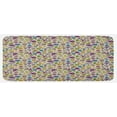 thumbnail image 1 of Cartoon Kitchen Mat, Colorful Undersea Ocean Creatures Shells Fish Tube Moss Hand Drawn Circles Image, Plush Decorative Kitchen Mat with Non Slip Backing, 47" X 19", Multicolor, by Ambesonne, 1 of 1