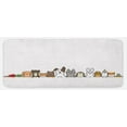 thumbnail image 1 of Cartoon Kitchen Mat, Domestic Pets Various Animals with Funny Expressions Humorous Cartoon Style, Plush Decorative Kitchen Mat with Non Slip Backing, 47" X 19", Multicolor, by Ambesonne, 1 of 1