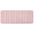 thumbnail image 1 of Cartoon Kitchen Mat, Love Themed Valentines Inspired with Giant Hearts Checkered Pattern, Plush Decorative Kitchen Mat with Non Slip Backing, 47" X 19", Pink Olive Green, by Ambesonne, 1 of 1