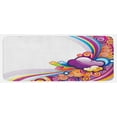 thumbnail image 1 of Cartoon Kitchen Mat, Theme Rainbows Colored Clouds Lines Rounds Suns Print Image Print, Plush Decorative Kitchen Mat with Non Slip Backing, 47" X 19", Multicolor, by Ambesonne, 1 of 1