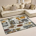 thumbnail image 1 of Cartoon Kitchen Pattern Soft Polyester Area Rug 36''x24'', Non Slip, Memory Foam, Water Absorbent, 1 of 7
