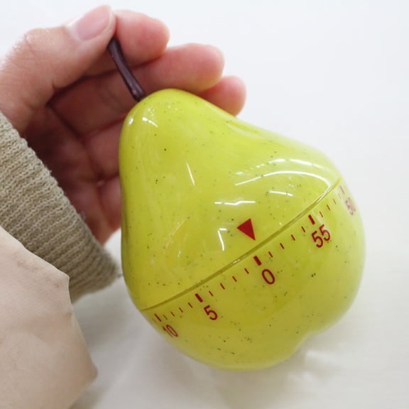 Cartoon Kitchen Timer Pear Cartoon Timer Sleep Reminder Clocks Wind Up Timer Spoon And Lid Rest Shape Manual Mechanical Timer Kitchen Timers Gadgets For Cooking Alarm Sleep Crash 4 Timer Tip Top Temp