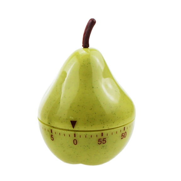 Cartoon Kitchen Timer Pear - Manual Mechanical Timer for Cooking and Sleep Reminder, Adorable Design