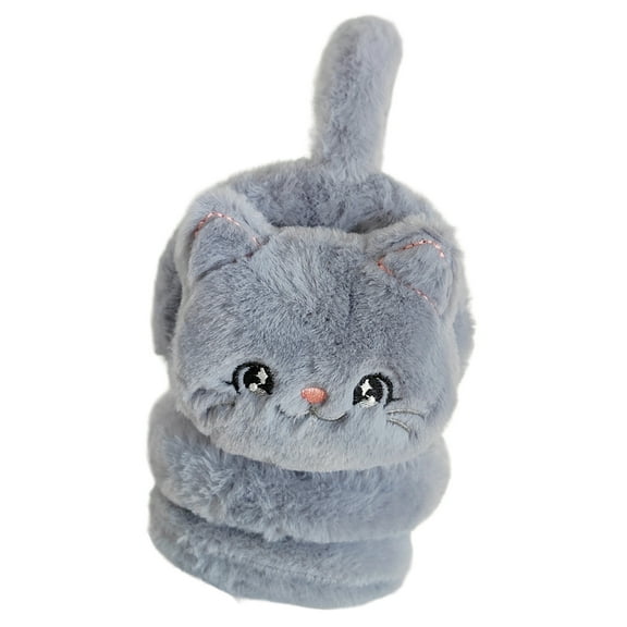Cartoon Kitten Earmuffs Headwear Warm and Trendy Plush Ear Warmer Cold Weather Cycling Running Sports