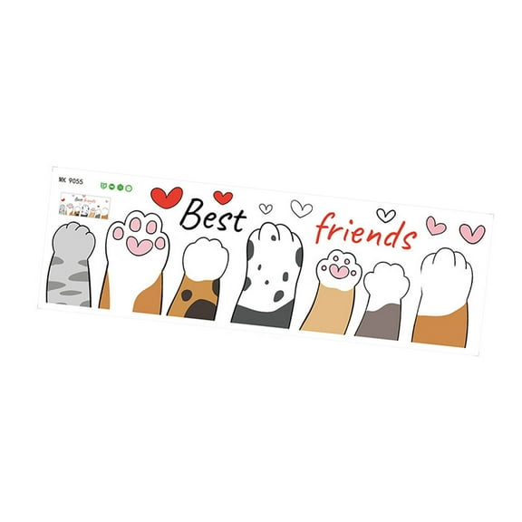 Cartoon Kitten Stacking Door Sticker for Kids Room Nursery Decors Easy to Apply Removable PVC Decal Wall Decoration