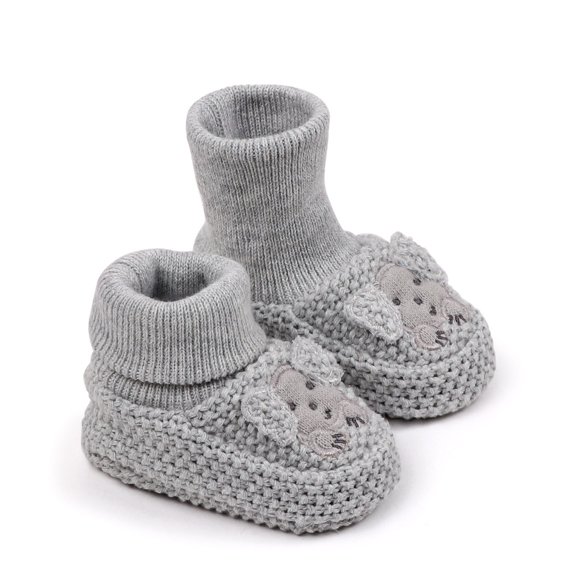 Cartoon Knitted Shoes Unisex Animal Baby Infant Booties,Suitable for 6-12 months, Cartoon Animal Knit Baby Shoes Breathable Soft Sole for Boys Girls