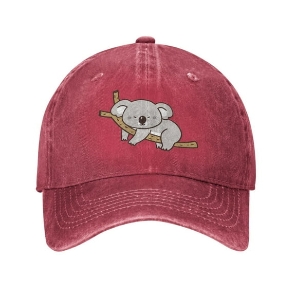 Cartoon Koala Baseball Hats for Men Women Vintage Distressed Adjustable Washed Denim Cotton Dad Trucker Hat