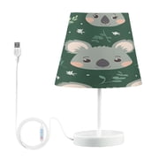Cartoon Koala Face Desk Lamp LED Table Nightstand Lamps with 3 Color Temperatures for Home Bedroom Living Room Decor 8x12