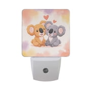 Cartoon Koala in Love Valentine LED Night Light Sensor Lamp Plug-in Adjustable Brightness 2 Pack