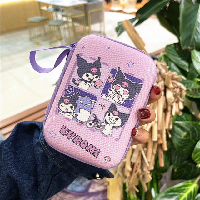 Cartoon Kuromi Cable Organizer Bag - Portable Charger & Earphone ...