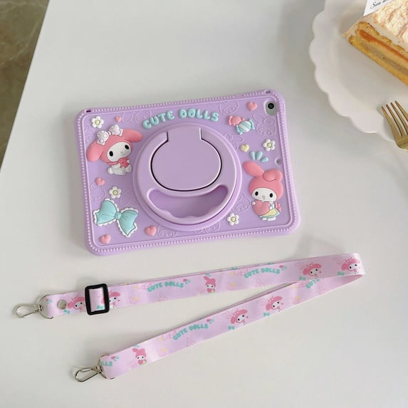 Cartoon Kuromi Case For Apple IPad 10 Generation Case Kids Tablet Cover for iPad Air 1 2 3 4 10.9 Pro 11 9.7 10.2 9th 8th Case