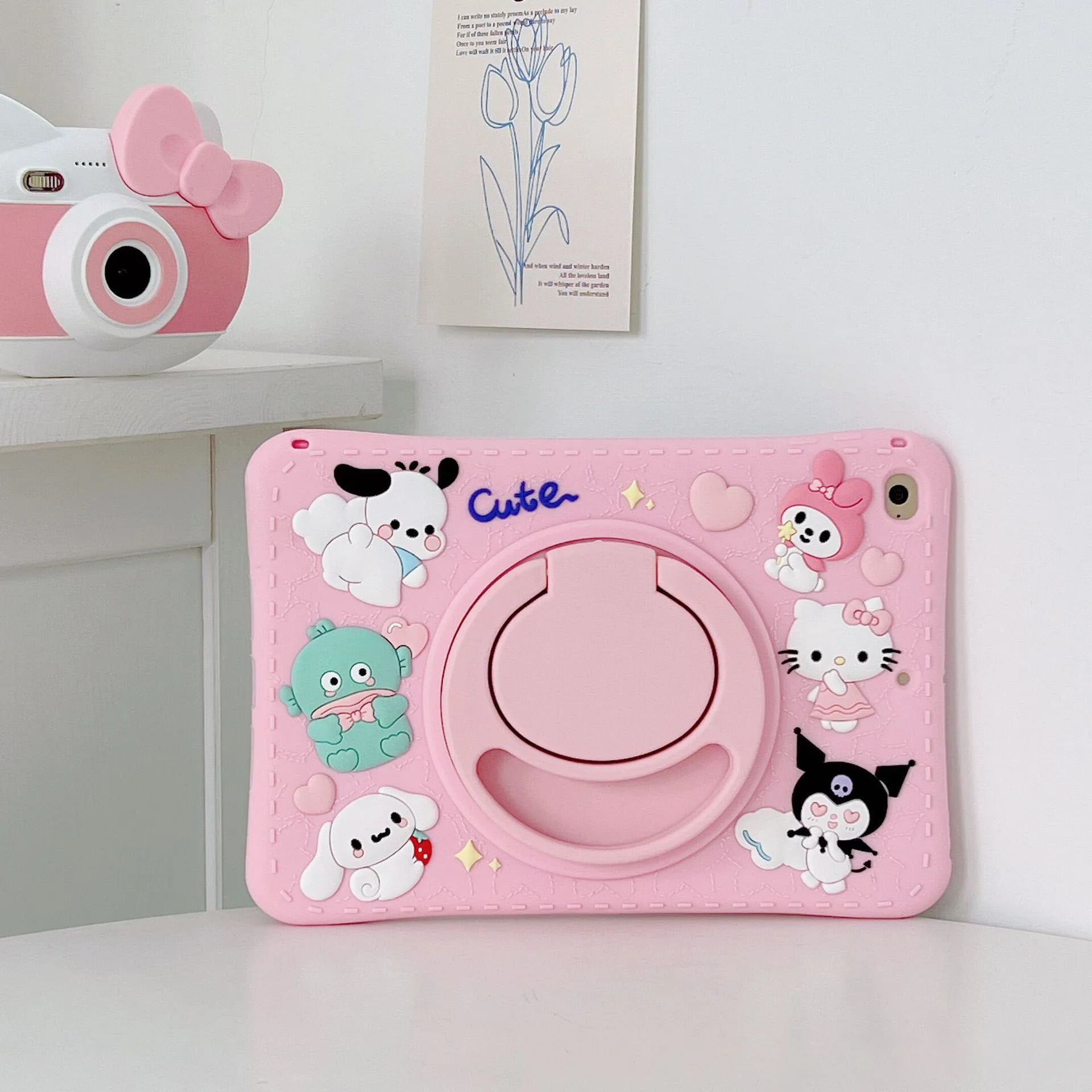 Cartoon Kuromi Case For Apple IPad 10 Generation Case Kids Tablet Cover cartoon-kuromi-case-for-apple-ipad-10-generation-case-kids-tablet-cover