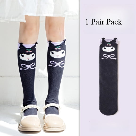 Cartoon Kuromi Melody Cinnamoroll Over-knee Long Socks Autumn and Winter Mid-calf Socks Cartoon Cotton Socks Cute Spring and Autumn Calf Socks