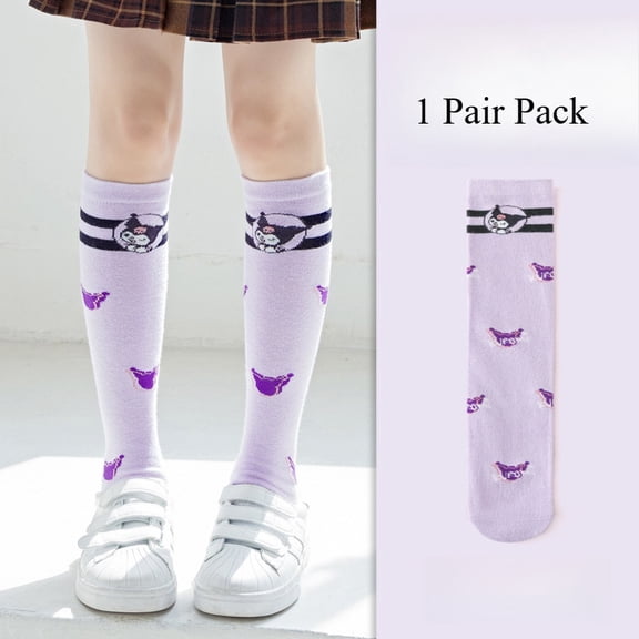 Cartoon Kuromi Melody Cinnamoroll Over-knee Long Socks Autumn and Winter Mid-calf Socks Cartoon Cotton Socks Cute Spring and Autumn Calf Socks