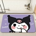 Cartoon Kuromi Melody bathroom floor mat diatom mud absorbent quick dry ...