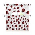thumbnail image 1 of Cartoon Ladybug Swag Curtains for Living Room/Bedroom Windows, Funny Animals Dot Modern Simple Kitchen Curtains and Valances Set 36 Inch Length, Light Filtering Swags Valance Curtain Panels, 1 of 5