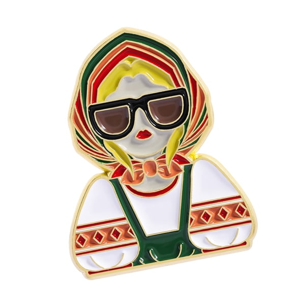 Cartoon Lapel Badge Brooch Zincs Alloy Historical Collectible Jewelry Accessory For Casual Event And Gift Giving