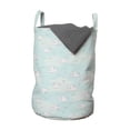 thumbnail image 1 of Cartoon Laundry Bag, Continuous Abstract Sky Pattern with Clouds and Birds, Hamper Basket with Handles Drawstring Closure for Laundromats, 13" x 19", Blue Purpleblue, by Ambesonne, 1 of 4