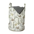 thumbnail image 1 of Cartoon Laundry Bag, Indigenous Monkeys Jumping with Foliage Motifs Doodle Nature Illustration, Hamper Basket with Handles Drawstring Closure for Laundromats, 13" x 19", Multicolor, by Ambesonne, 1 of 4