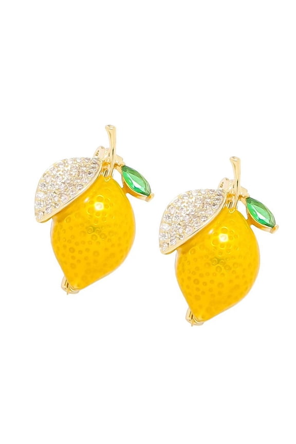 Cartoon Lemon Brooch Pin With Fastener Clasps Decorative Brooch Lapel Pin for Clothing Jackets Coat Bag Embellishments