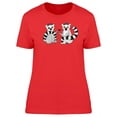 thumbnail image 1 of Cartoon Lemurs Illustration T-Shirt Women -Image by Shutterstock, Female Small, 1 of 2