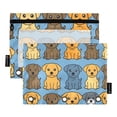 thumbnail image 1 of Cartoon Line Puppy 2 Pack Pencil Pouch for 3 Ring Binder Smooth Zipper Folders with Pockets Clear Window Pencil Case, 1 of 6