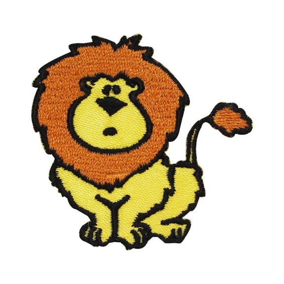 Cartoon Lion Patch Cute Jungle Wild Animal Beast Embroidered Iron On Applique