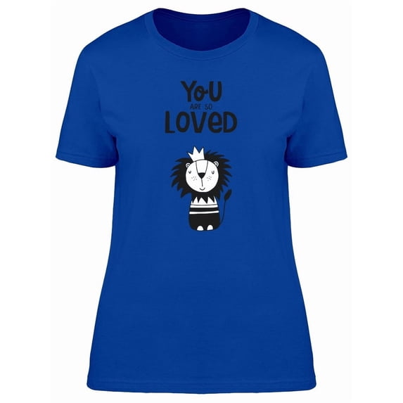 Cartoon Lion With A Crown Tee Women's -Image by Shutterstock