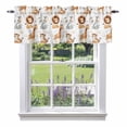 thumbnail image 1 of Cartoon Lions Giraffe Tiger Valance Curtain for Windows Cute Animal Leaf Musical Note Rod Pocket Curtain Valances Short Window Treatments Panels for Kitchen Bathroom Laundry Basement 56 x 16 Inch, 1 of 9