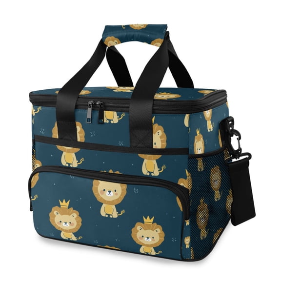 Cartoon Lions Portable Cooler Lunch Box Reusable Insulated Lunch Bag Leakproof 15L