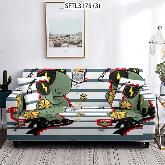 Cartoon Living Room sofa Stretch Sofa Cover Modern Combination Corner Sofa Cover Chair Protective Cover