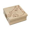thumbnail image 1 of Cartoon Longhorn Cowfish Square Rubber Stamp Stamping Scrapbooking Crafting - Medium 1.75in, 1 of 7