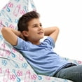 thumbnail image 1 of Cartoon Lounger Chair Bag, Milk Bottles Pacifiers Rattles Pattern Hand Drawn Toys Themed Ornate Image, High Capacity Storage with Handle Container, Lounger Size, White Pink Blue, by Ambesonne, 1 of 5
