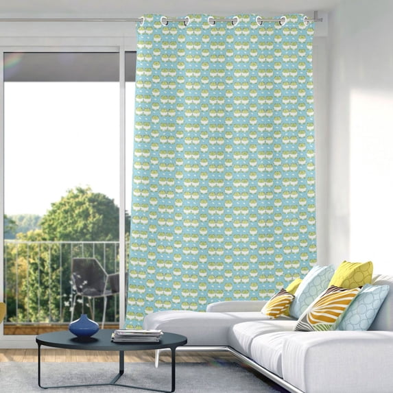 Cartoon Lovely Frogs Blackout Curtains W82 x L42 1 Panel Window Curtain for Bedroom Living Room