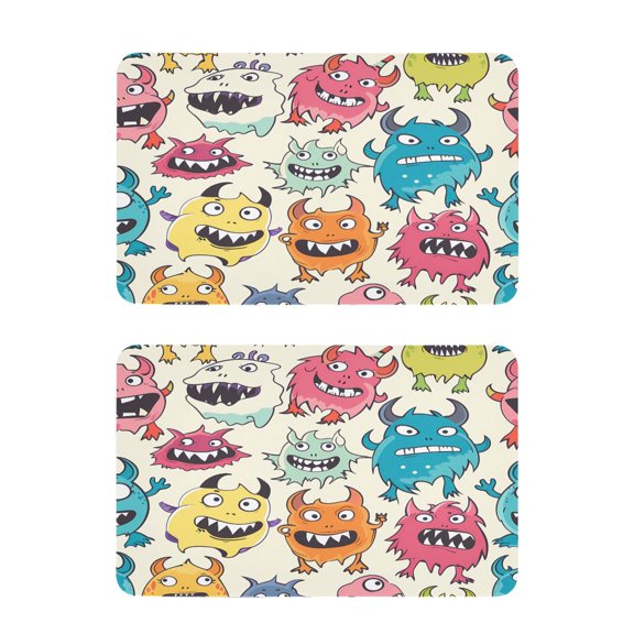 Cartoon Lovely Monsters Strong Fridge Magnets Refrigerator Magnets Sticker Decor for Whiteboards Locker 4"x2.5" 2 Pack
