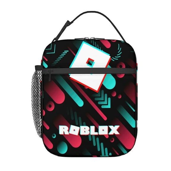 Cartoon Lunch Box Cute Game Lunch Bag for School Work Office Travel Picnic Hiking Beach, Waterproof Leakproof Portable Fits Most Bento Boxes