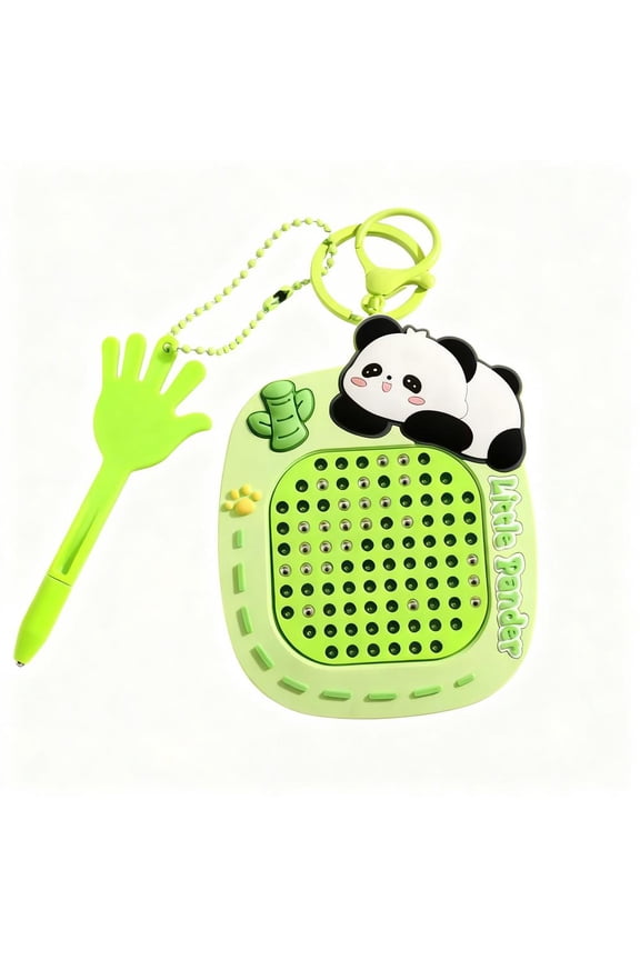 Cartoon Magnetic Ball Drawing Board Keychain Fidget Toy Portable Erasable Doodle Puzzle Pad Maze Backpack Pendant For Kids