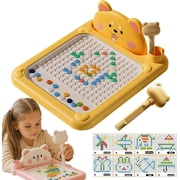 Cartoon Magnetic Drawing Board, Cute Magnetic Drawing Pad for Kids, Lightweight Magnetics Drawings Tablet with Pen, Magnet Dots Draw Board Educational Toddler Toys