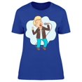 thumbnail image 1 of Cartoon Man Singing   T-Shirt Women -Image by Shutterstock, Female Large, 1 of 2