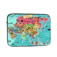thumbnail image 1 of Cartoon Map of Asia 13 inch Portable Laptop Sleeve Compatible with MacBook Air Notebook Computer Case for Men Women College School Students, 1 of 7
