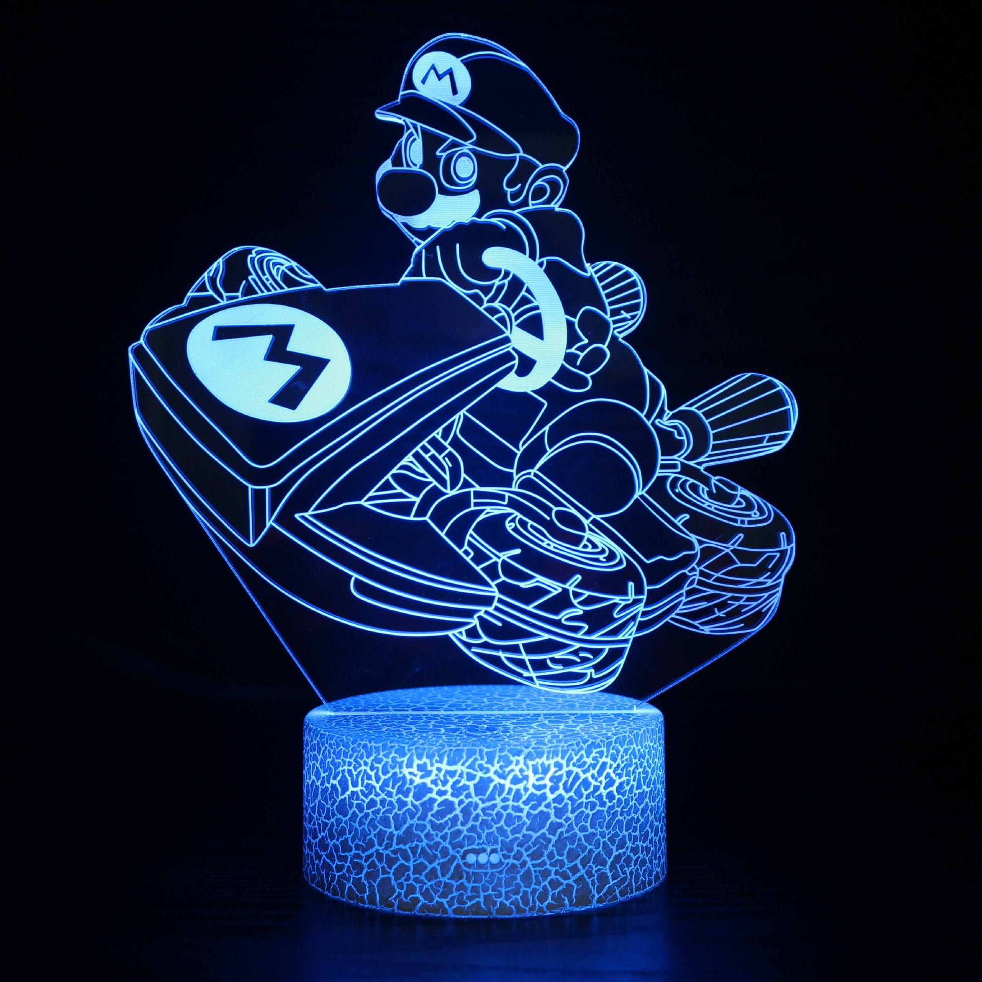 Cartoon Mario Night Light USB Desk Lamp 16 Colors Change Remote